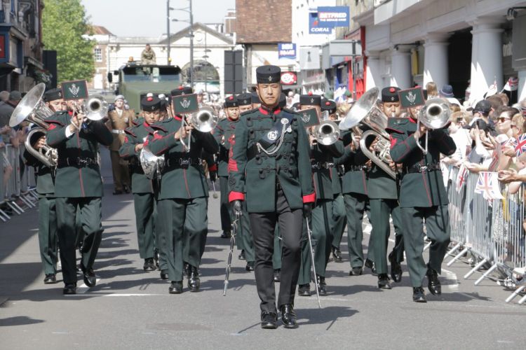 Royal Navy personnel parading during Salisbury Armed Forces Day