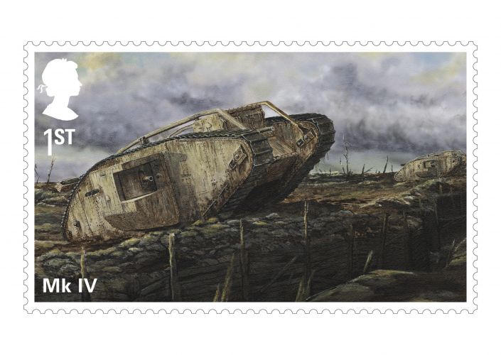 Mk IV stamp British Army vehicle commemorative stamps 26082021 CREDIT ROYAL MAIL