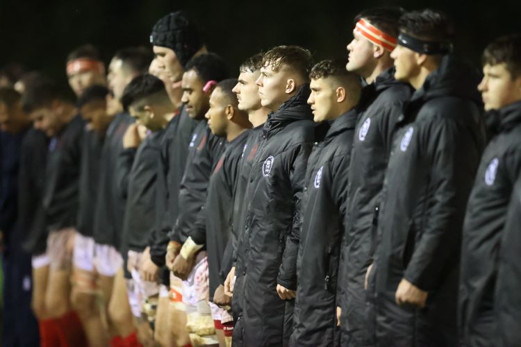 Army U23s line up alongside the RAF U23s ahead of their Inter Services clash