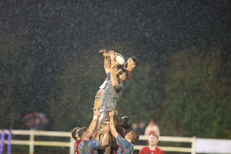 The RAF looked to score their first try of the game in the second half 