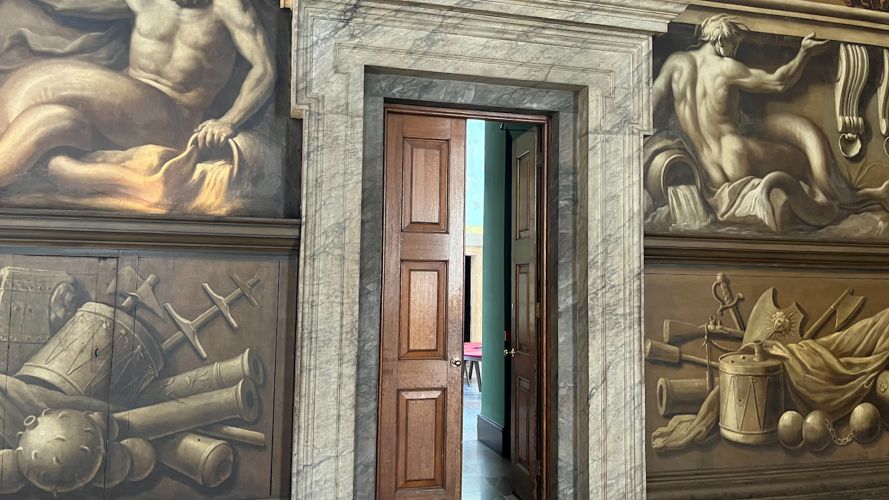 Nelson Room entrance off the Painted Hall of the Old Royal Naval College, Greenwich 25032022 CREDIT BFBS.jpg