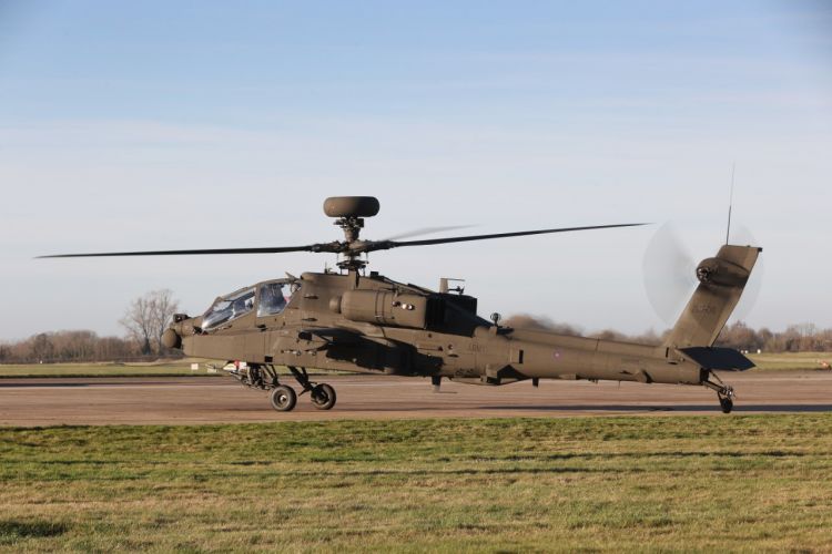 New British Army AH-64E Apache helicopter.