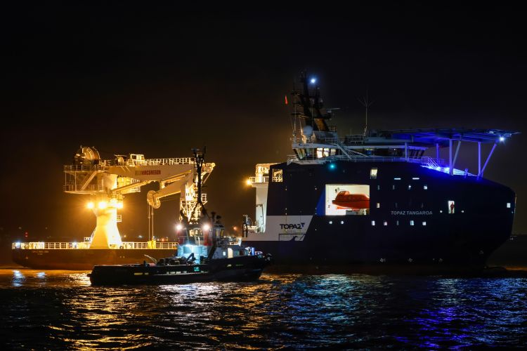 New subsea protection ship arrives at Cammell Laird, Birkenhead (Picture: MOD).