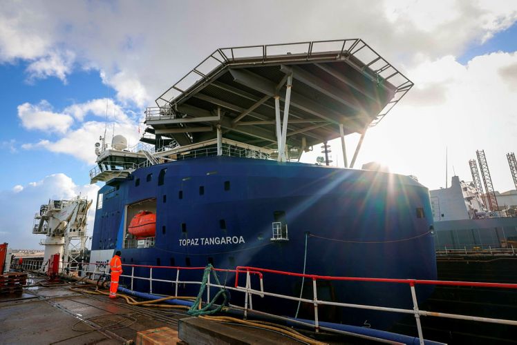 Newly acquired future Multi Role Ocean Surveillance Ship (MROS) (Picture: MOD).