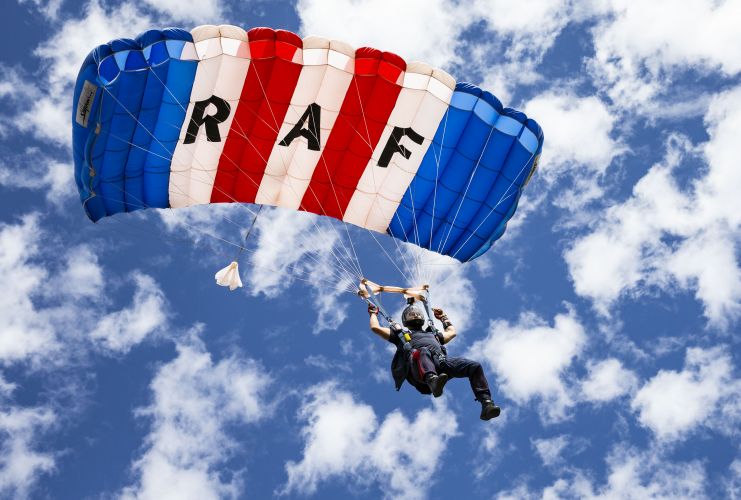 Photo by Senior Aircraftsman Connor Tierney depicts the Falcons Parachute Display Team during Ex Falcon Stack (Picture: MOD).