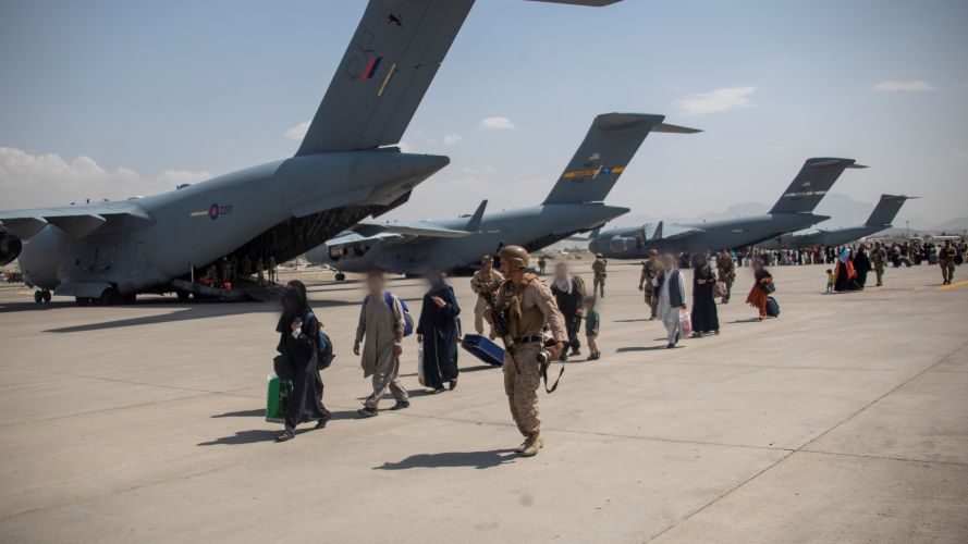 Operation Pitting helped evacuate British nationals and eligible Afghans from Afghanistan following the 2021 Taliban offensive in August (Picture: MOD). Op Pitting currently ongoing to evacuate British nationals and eligible Afghans from Afghanistan following the 2021 Taliban offensive 21082021 CREDIT MOD.jpg