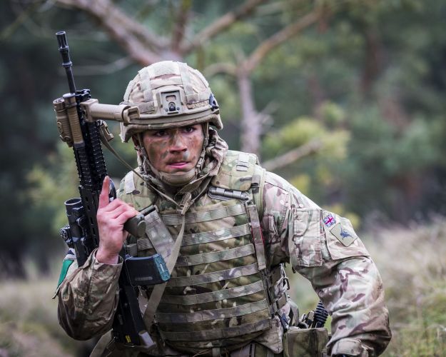 Paratrooper during Yellow Assault exercise in Norfolk 300119 CREDIT MOD