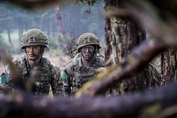 Paratroopers are on a live fire battle camp during exercise Yellow Assault 300119 CREDIT MOD