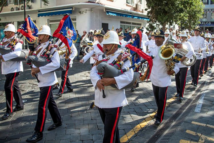 Personnel on parade to mark the occasion of the RAF being conferred the Freedom of the City by His Worship the Mayor of Gibraltar