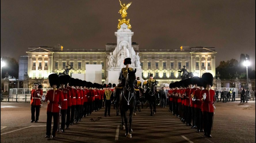 Pre-dawn rehearsal for Her Majesty Queen Elizabeth II's funeral (Picture: MOD).