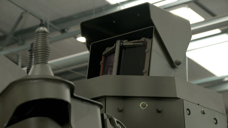 The primary "hunter-killer" gun sight can be used by either the gunner or commander Primary hunter-killer site on the Ajax