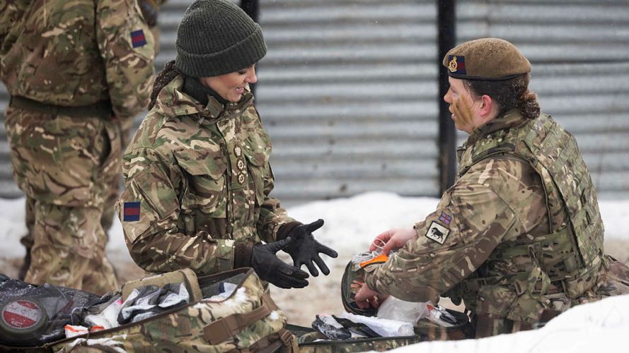 The Princess of Wales got to meet the officers and soldiers of the Irish Guards (Picture: MOD Copyright. Sgt Donald Todd).