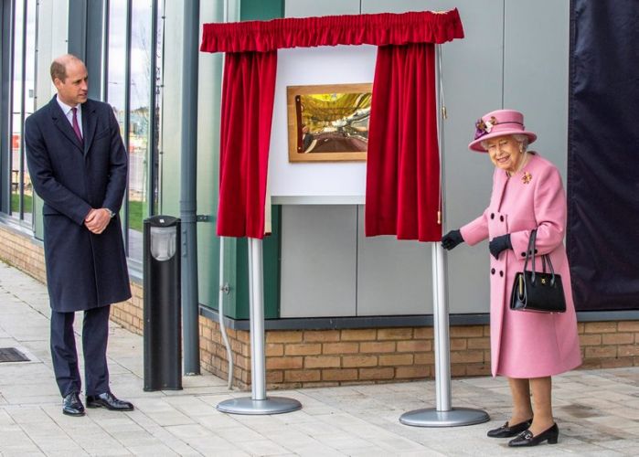 The Queen and her grandson, the Duke of Cambridge, officially open a new facility at Dstl in October 2020 (Picture: MOD). The Queen and her grandson the Duke of Cambridge officially open a new facility at Dstl in October 2020 (Picture: MOD).