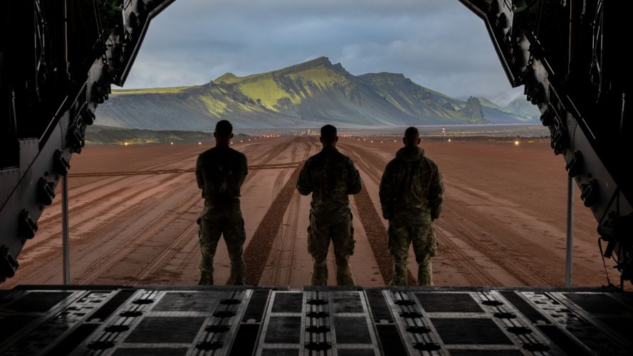 The island's runway is a 1,585m dirt strip, which sees Norwegian transport aircraft land there only around eight times a year (Picture: MOD)