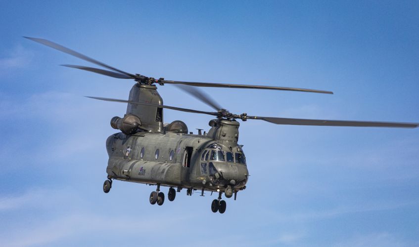 RAF Chinook performs