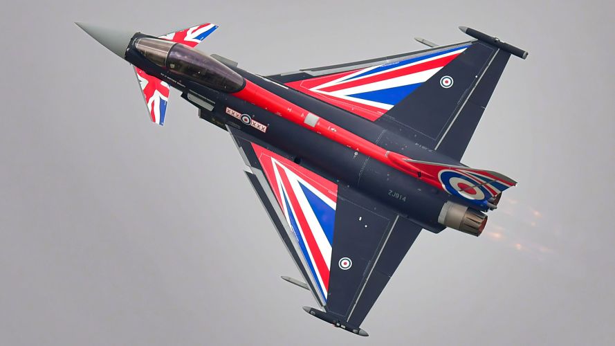 RAF Display Typhoon Royal International Air Tattoo 2023 RIAT RAF Fairford Gloucestershire Image ID 2RCMP10 150723 CREDIT Mark Dunn, Alamy Live News