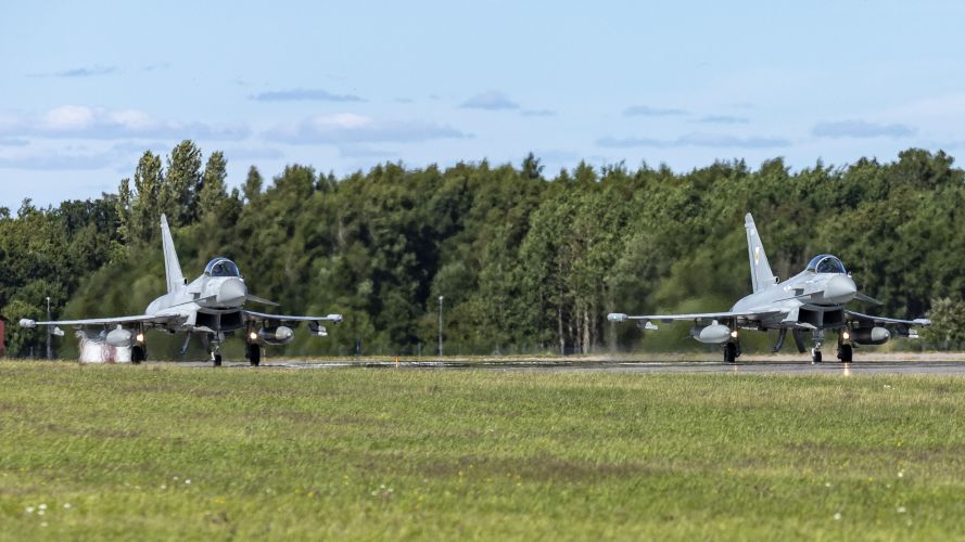 RAF F-35Bs and four Typhoons conducted high-end warfighting training with Finnish F-18 Hornets and Swedish Gripen aircraft 11072022 CREDIT RAF MOD.jpg 