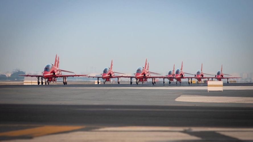 RAF Red Arrows landing in Bahrain ahead of multi-stop tour of the Gulf region 31102022 CREDIT RAF Red Arrows.jpg