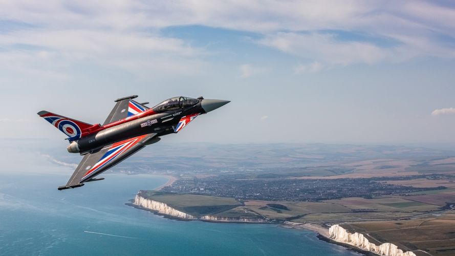 RAF Typhoon Display Team Battle of Britain Anniversary Flight Southern British Coastline 3 060921 CREDIT MOD