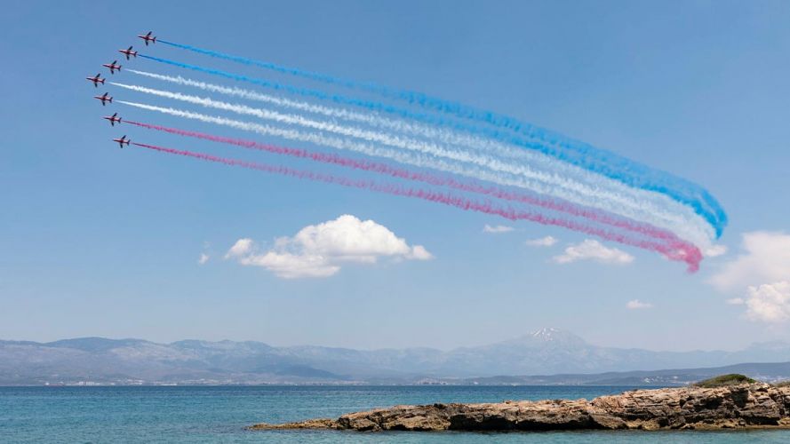 Red Arrows practice display performed over Greece so that the team can display over water and mountainous terrain 18052022 CREDIT MOD Crown Copyright.jpg