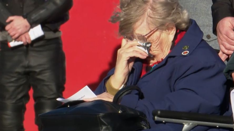 Remembrance service at Lady Haig Poppy Factory (Picture: BFBS)
