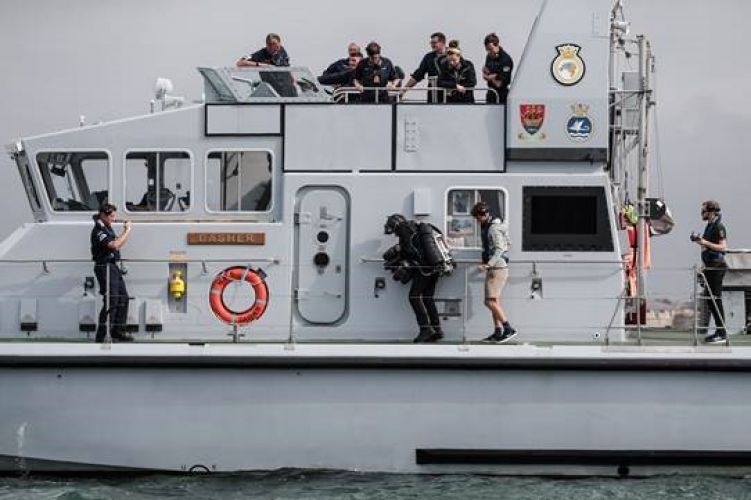The pilot aboard the P2000 (Picture: Royal Navy).