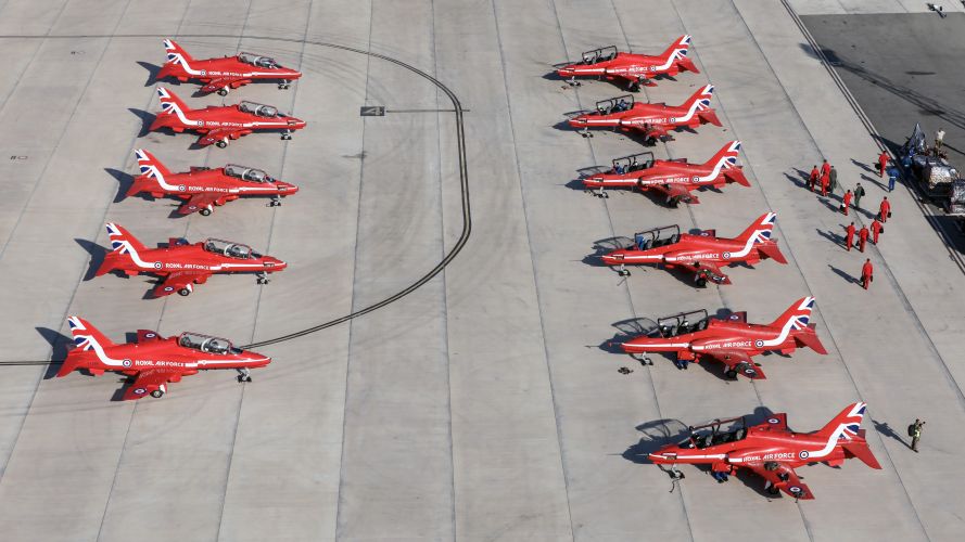 Royal Air Force Red Arrows arrived at RAF Akrotiri in Cyprus 28092021 Credit MOD Crown Copyright.jpg