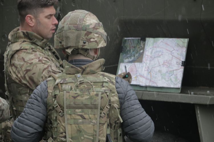 1st Battalion soldiers practise escorting dignitaries through Kabul.