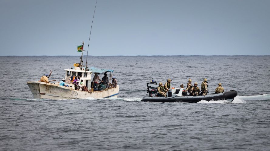 Royal Marine boarding team visted Sao Tome fishing vessel and conducted Alongside Assurance (AA) operationss from HMS Trent 06112021 CREDIT MOD.jpg