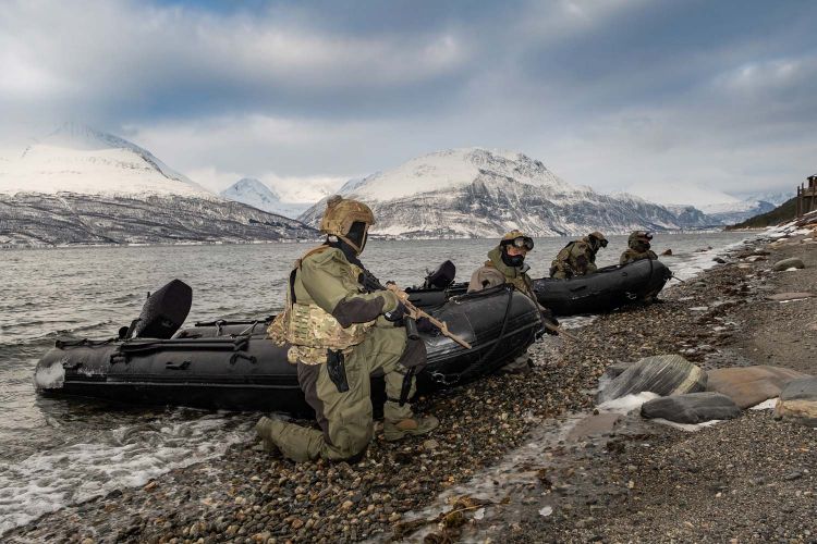 Royal Marines conducting reconnaissance training in the Arctic in March (Picture: Royal Navy). Royal Marines conducting reconnaissance training in the Arctic 010321 CREDIT Royal Navy.jpg
