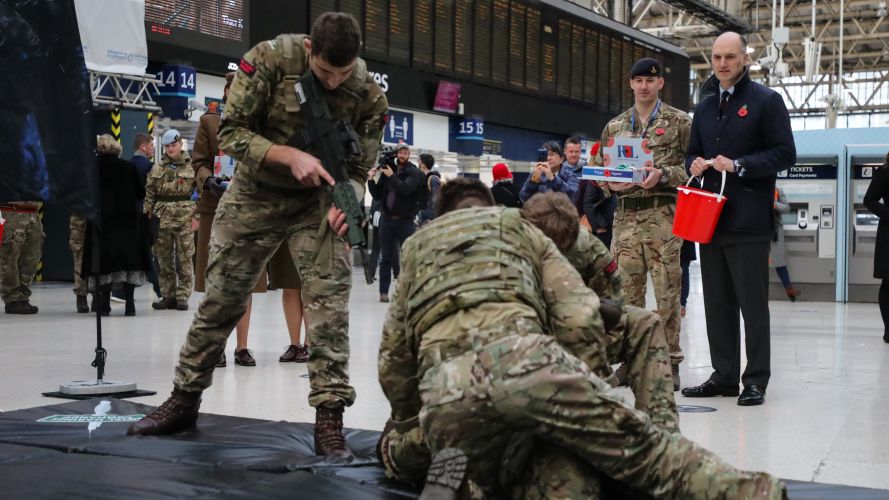 Royal Marines demonstrate hand-to-hand combat to public for RBL Poppy Appeal 04112021 Credit MOD.jpg 