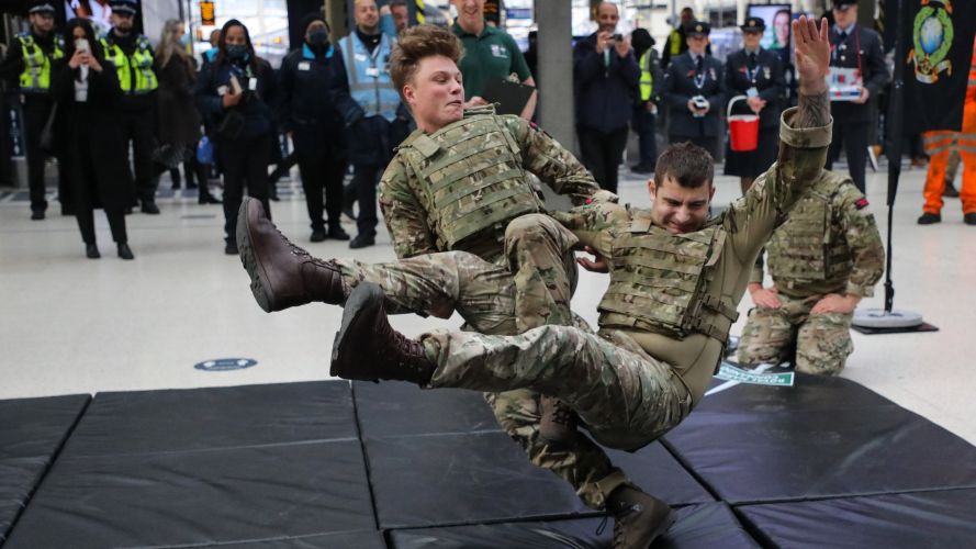 Royal Marines demonstrating hand-to-hand combat to public for RBL Poppy Appeal 04112021 Credit MOD.jpg