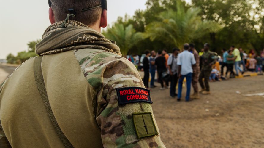 Royal Marines invovled in the evacuation of British Nationals from Sudan 25042023 CREDIT MOD Crown Copyright