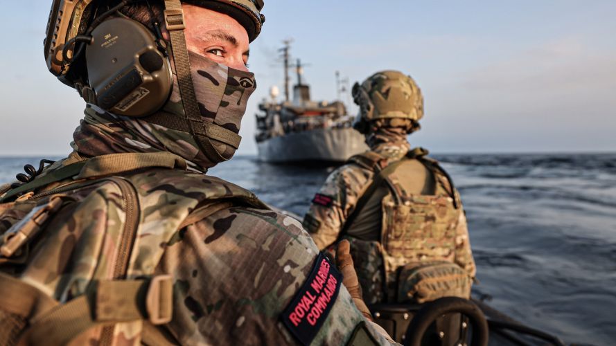 Royal Marines during exercise