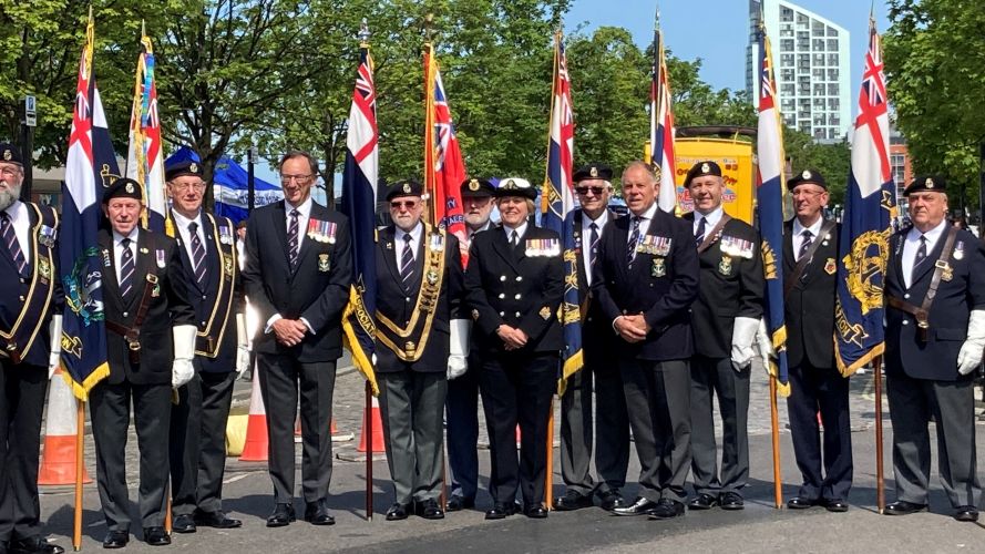 Royal Naval association during the Battle of the Atlantic anniversary events in Liverpool 28052023 CREDIT BFBS.jpeg