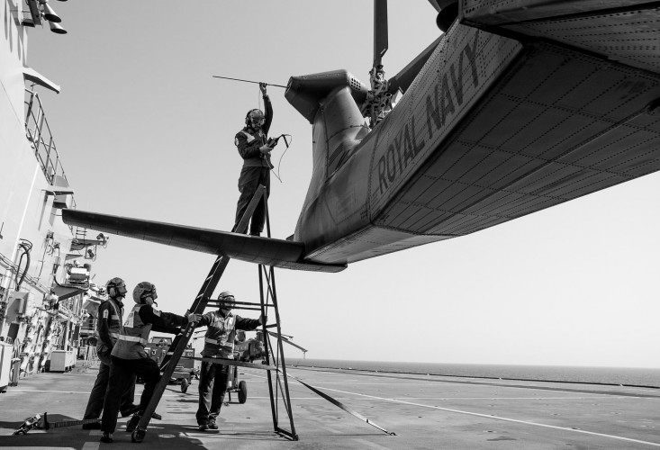 Royal Navy flight deck crew