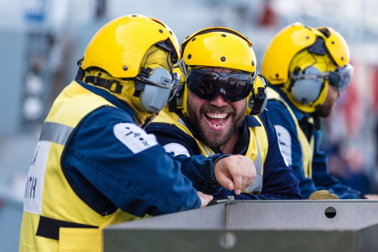 Royal Navy flight deck crew