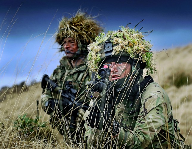 Royal Marines on exercise