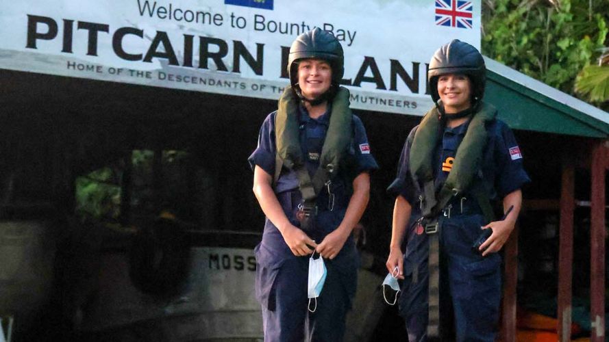 The dentist team from HMS Spey