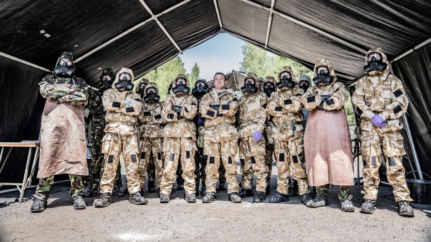 Royal Navy medics who ran the decontamination area during Royal Navy NATO exercise 05082022 CREDIT Royal Navy.jpg
