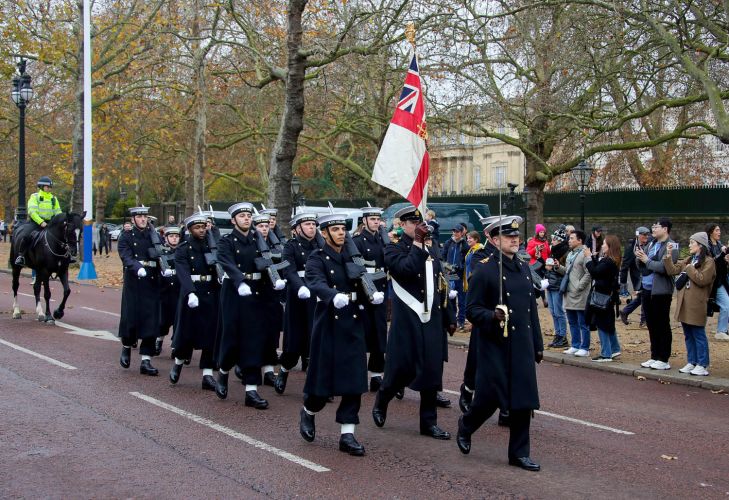 People watch on as the sailors march (Picture: Royal Navy).