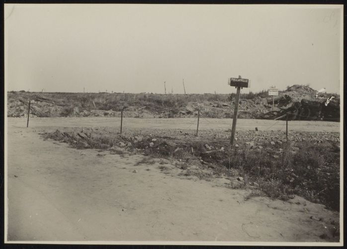 damaged Belgian countryside shown after World War 1