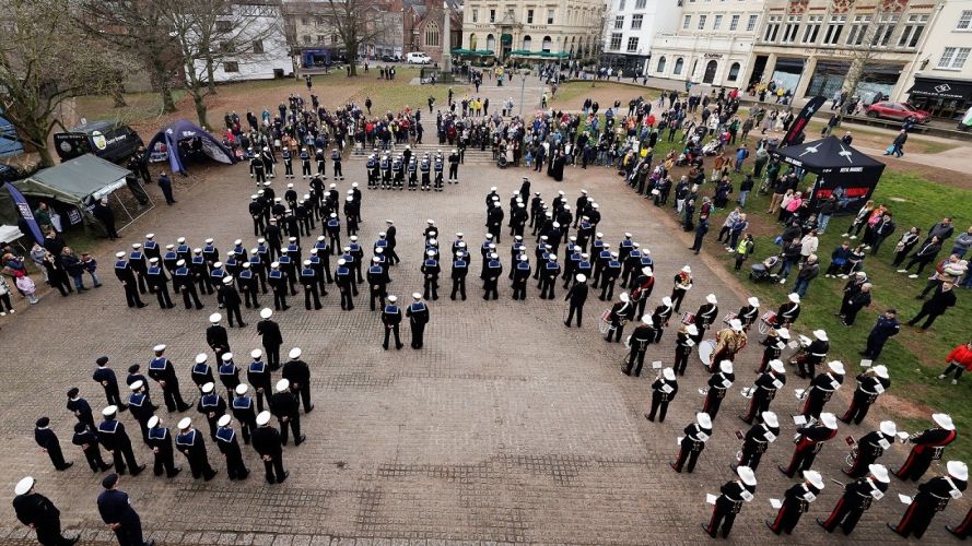 Sailors from destroyer HMS Defender take part in Freedom of the City parade in Exeter 11022023 CREDIT Royal Navy.jpg