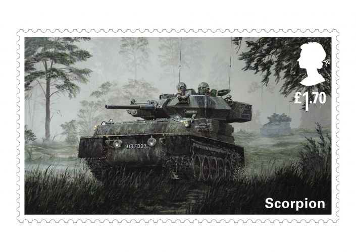 Scorpion stamp British Army vehicle commemorative stamps 26082021 CREDIT ROYAL MAIL