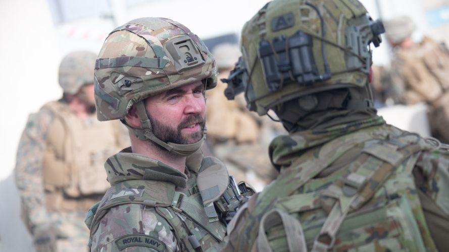 Soldiers during Operation Pitting which will see the military aid the evacuation of former British staff eligible for relocation (Picture: MOD).