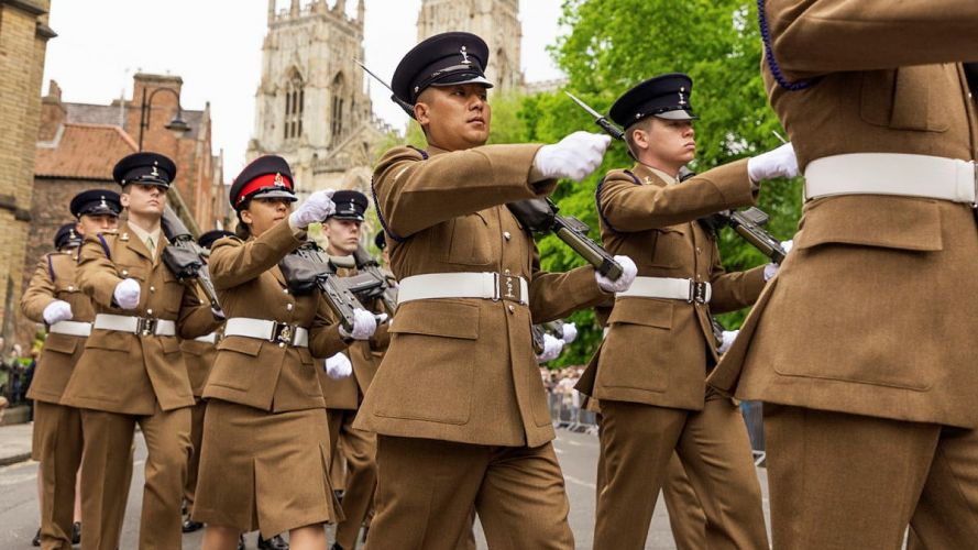 Soldiers march past York Minster at the freedom of the city parade in York 19052022 CREDIT MOD Crown Copyright.jpg