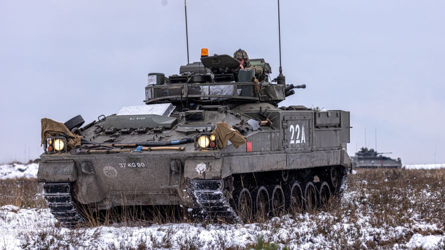 Soldiers within the Queens Royal Hussars (QRH) battlegroup in a Warrior AFV 20012023 CREDIT MOD Crown Copyright.jpg