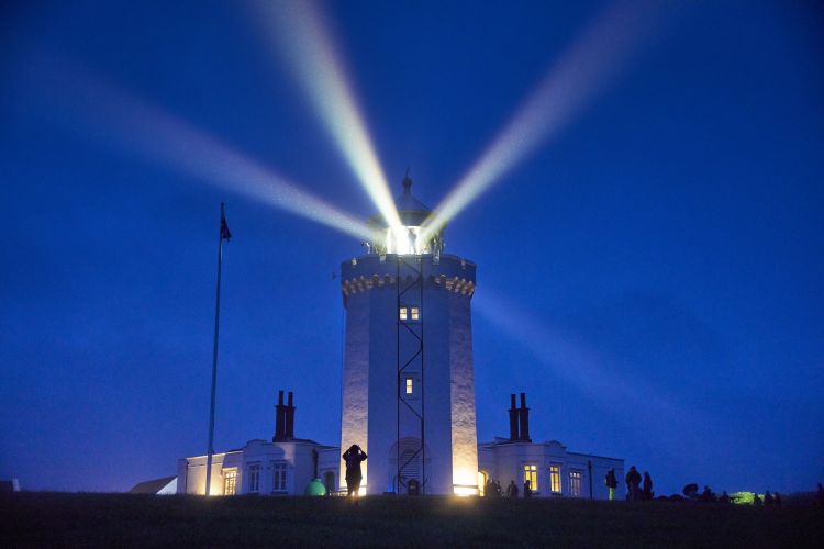South Foreland Lighthouse in Dover turned on in tribute to Dame Vera Lynn 17062021 CREDIT National Trust