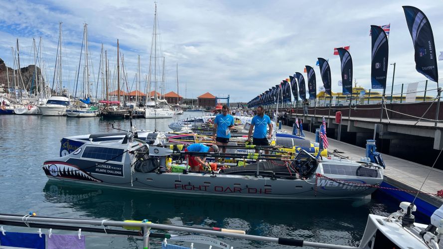 The 'Fight Oar Die' Team 2022 is four Veterans that all served and deployed together in the US Air Force as Security Forces members 09122022 CREDIT BFBS