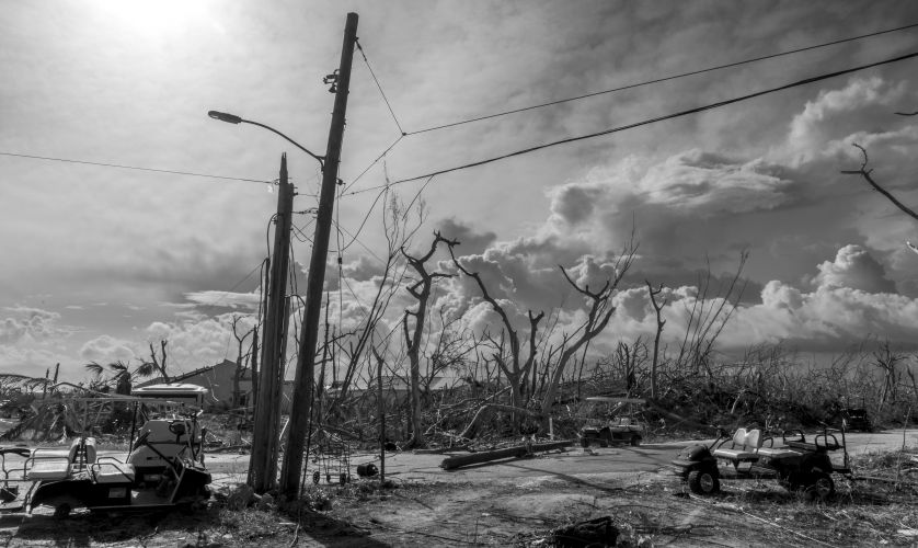 The 185mph hurricane winds ripped any areas of vegetation apart so they represent an impenetrable obstacle.